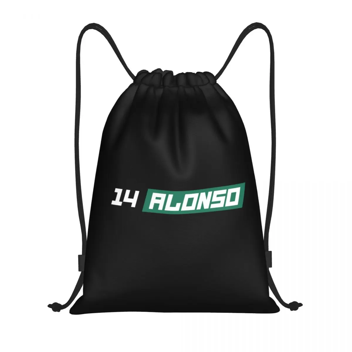 Alonso 14 Drawstring Backpack Women Men Sport Gym Sackpack Foldable F-1 Sport Car Driver Race Shopping Bag Sack