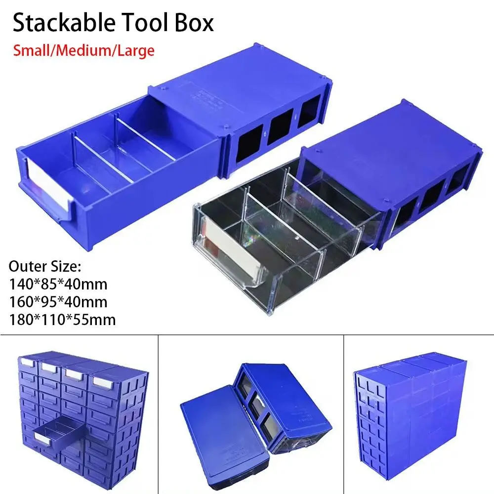 

1Pcs Scwerdriver Bit Case Holder Stackable Tool Box Fishing Tackle Thickening Hardware Storage Container Plastic Dustproof