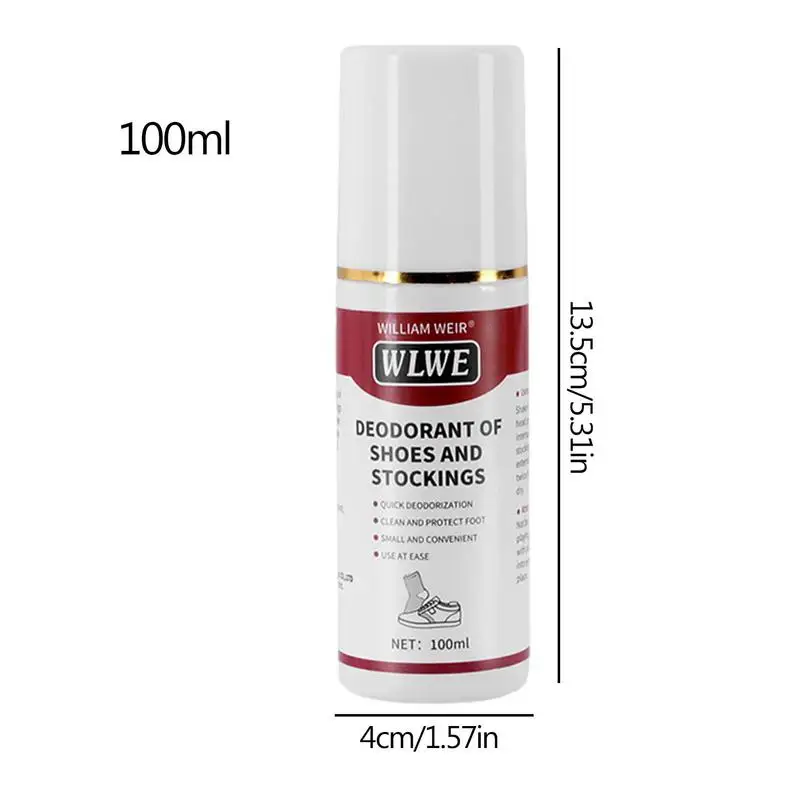 100ml Shoe Deodorizer Odor Refresher Spray Long-Lasting Quick Dry Shoe Smell Fighter For Closet Wardrobe Outdoor Shoe Deodorizer