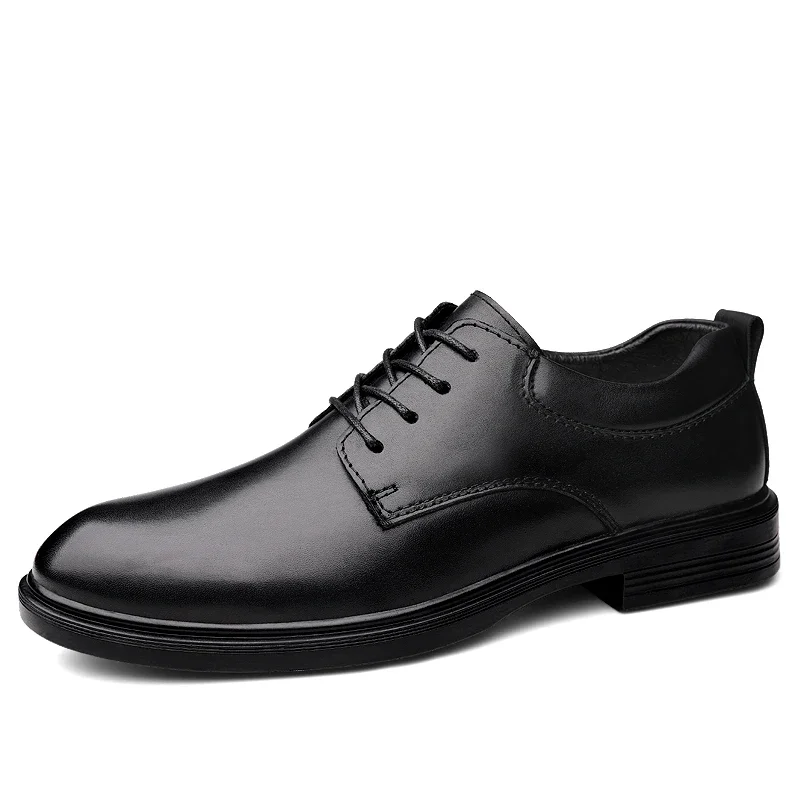 Men's Genuine Leather Oxford Dress Shoes Business Formal Office Wedding Lace-Up Black For Gentleman Plus Big Size 49 50 51 52 53