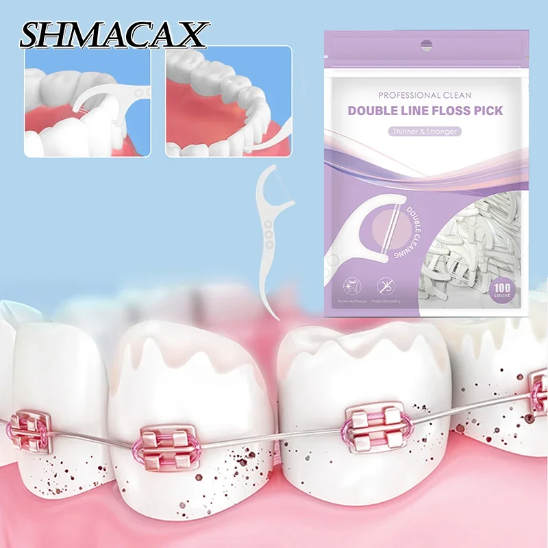 

100pcs/Pack Orthodontic Floss Bar Dental Bracket Steel Wire Slot Dental Floss For Orthodontic Teeth Orthodontic Floss Bar