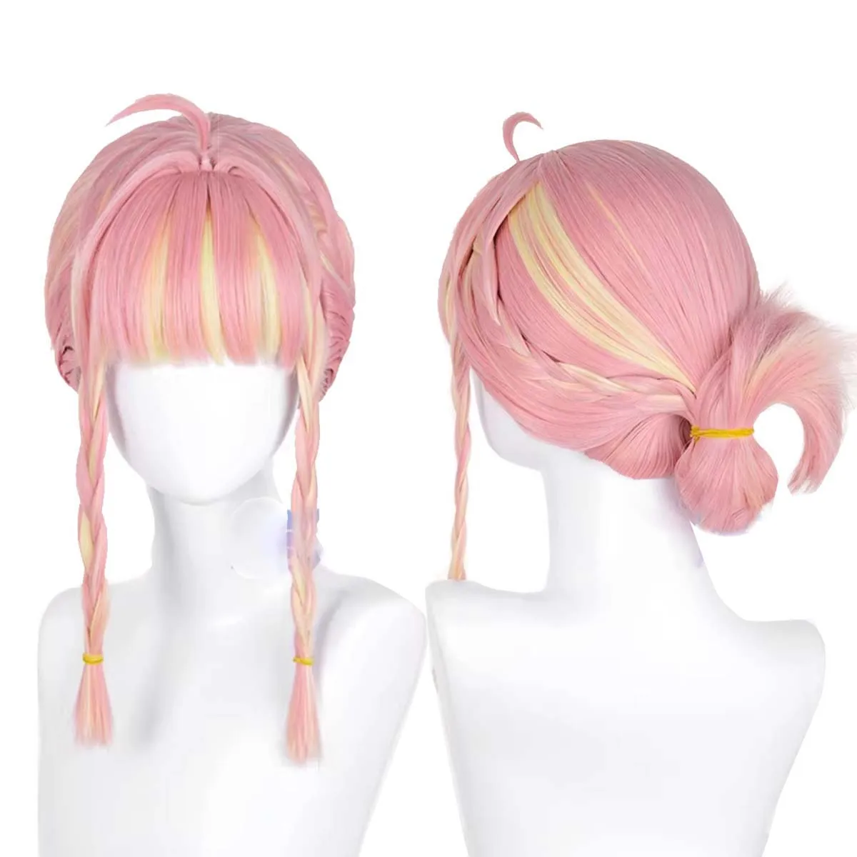 

Женский парик для косплея Overwatch Mercy Angela Ziegler, розово-золотистый, термостойкий, из синтетических волос