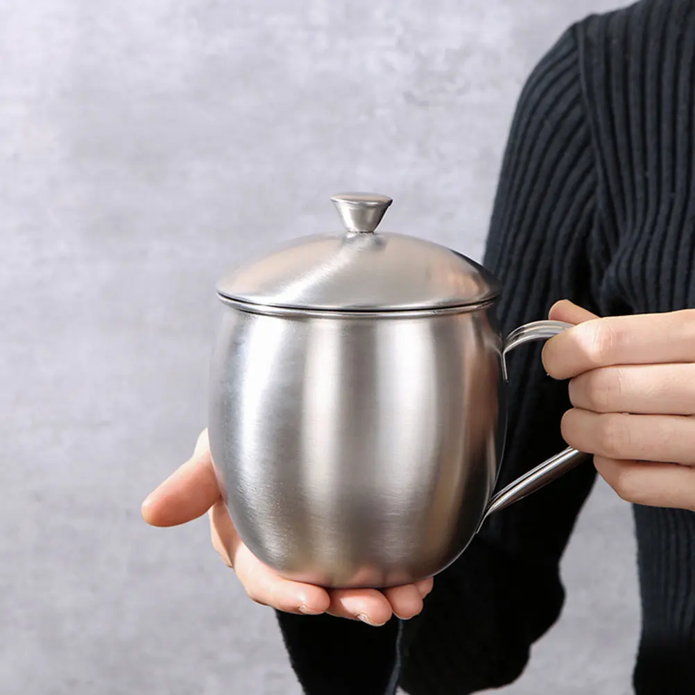 

Stainless Steel Water Cup Coffee Mug Daily Use Wear Resistant Milk Supplies Multi Function Oversized Desktop Tin Cups Household