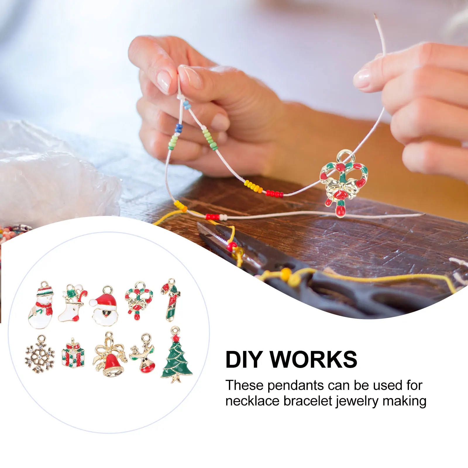 

10 pcs Alloy Pendants Jewelry Accessories Drip Pendant Decorative Zippers Hair Necklaces Bracelets Earrings Gifts Christmas