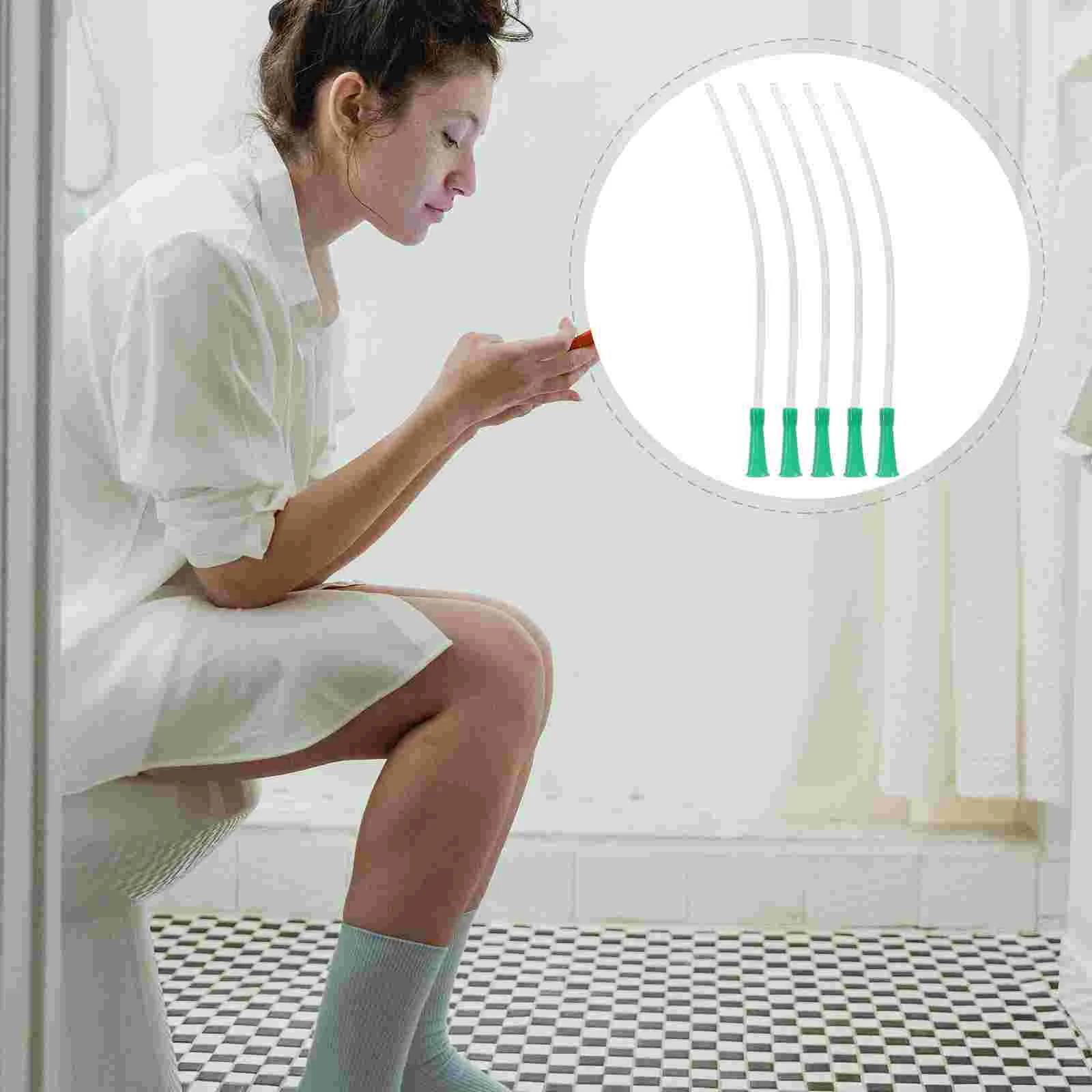 20pcs Intestinal Rinsing Heads Kits Portable Bowel Cleanser Professional Tubes Household Washer Random Colors Safe Smooth