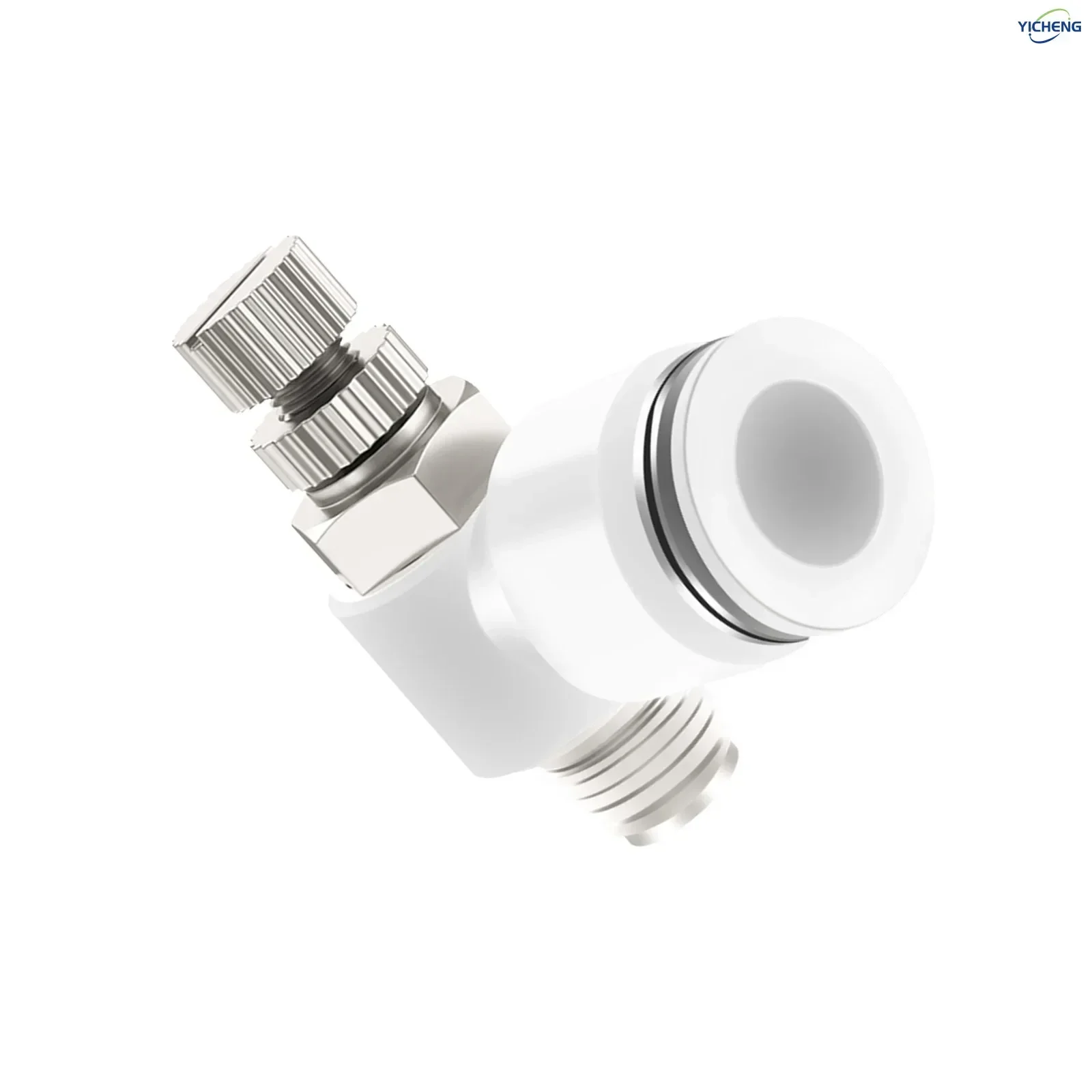 10mm ID Push to Connect Air Line Fitting Air Flow Control Valve ,1/8