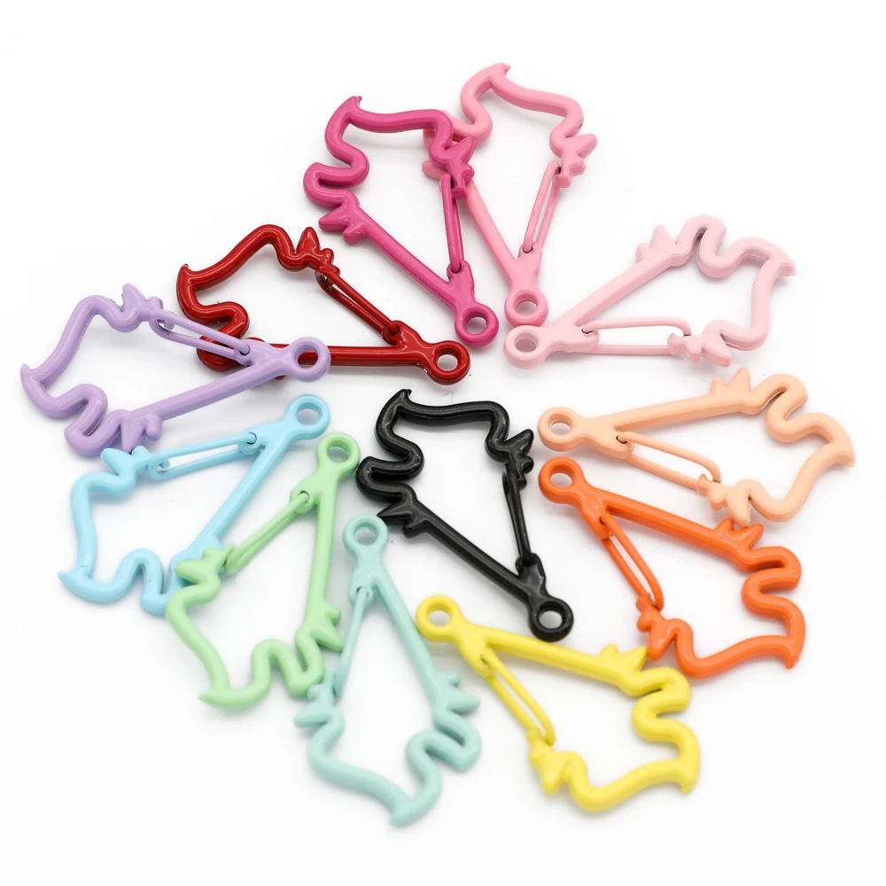 5Pcs Torches Shape Trigger Clips Buckles Spring Buckle Snap Hook Lobster Clasp Hooks Split Key Ring For Diy Keychain Accessories