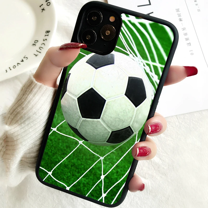 5 5S SE 2020 Phone Cover Case for iPhone 6 6S 7 8 PLUS X XS XR 11 12 13 MINI 14 PRO MAX Rubber Silicone  Soccer Goal