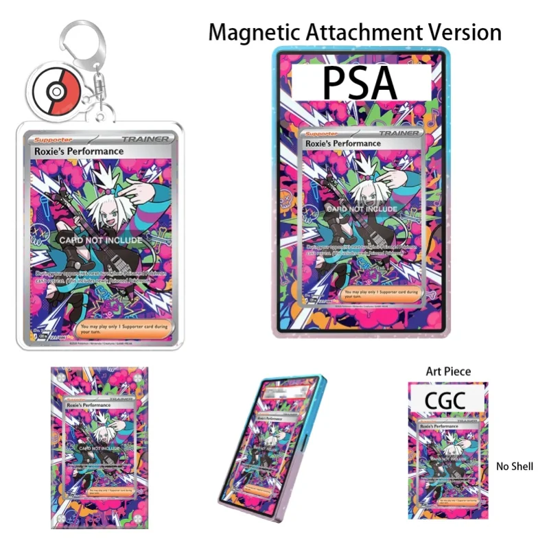 Art Display for Pokemon Chaos Rising Roxies Performance Anime Expand Art Fans Gift Recyclable Acrylic Protective Case Keycha