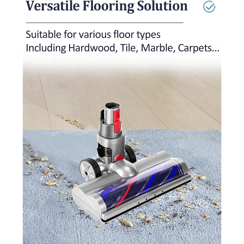 9M-For Dyson V15 V11 V10 V8 V7 الأرضيات الصلبة اللاسلكية عصا المكانس الكهربائية مع المصابيح الأمامية LED رأس فرشاة الأسطوانة الناعمة