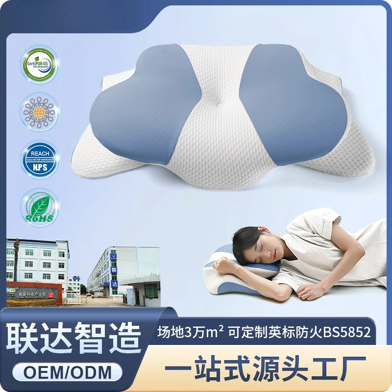 New memory pillow slow rebound memory cotton pillow neck breathable soothing cervical spine special-shaped pillow