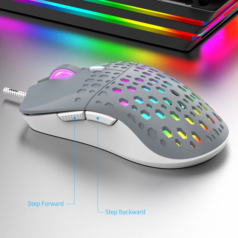 G701 Wired 6 Keys Mouse Colorful Lighting Gaming and Office For Microsoft Windows and Apple IOS System 2026 New