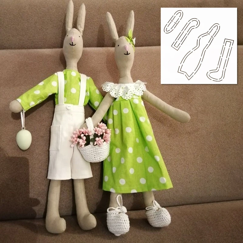 YOMDID 1 Stück langohrige schöne Häschen-Quilt-Vorlage, wiederverwendbar, DIY-Kaninchen-PET-Vorlage, kreative Handarbeit, Nähvorlage
