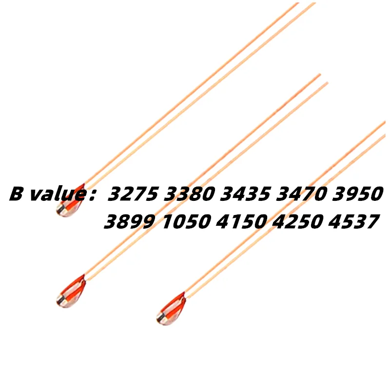 10PCS MF51 Single-ended Glass-sealed NTC Thermistor 2K 5K 10K 15K 20K 30K 50K 100K 200K J5% 3D Printing of Temperature Sensor
