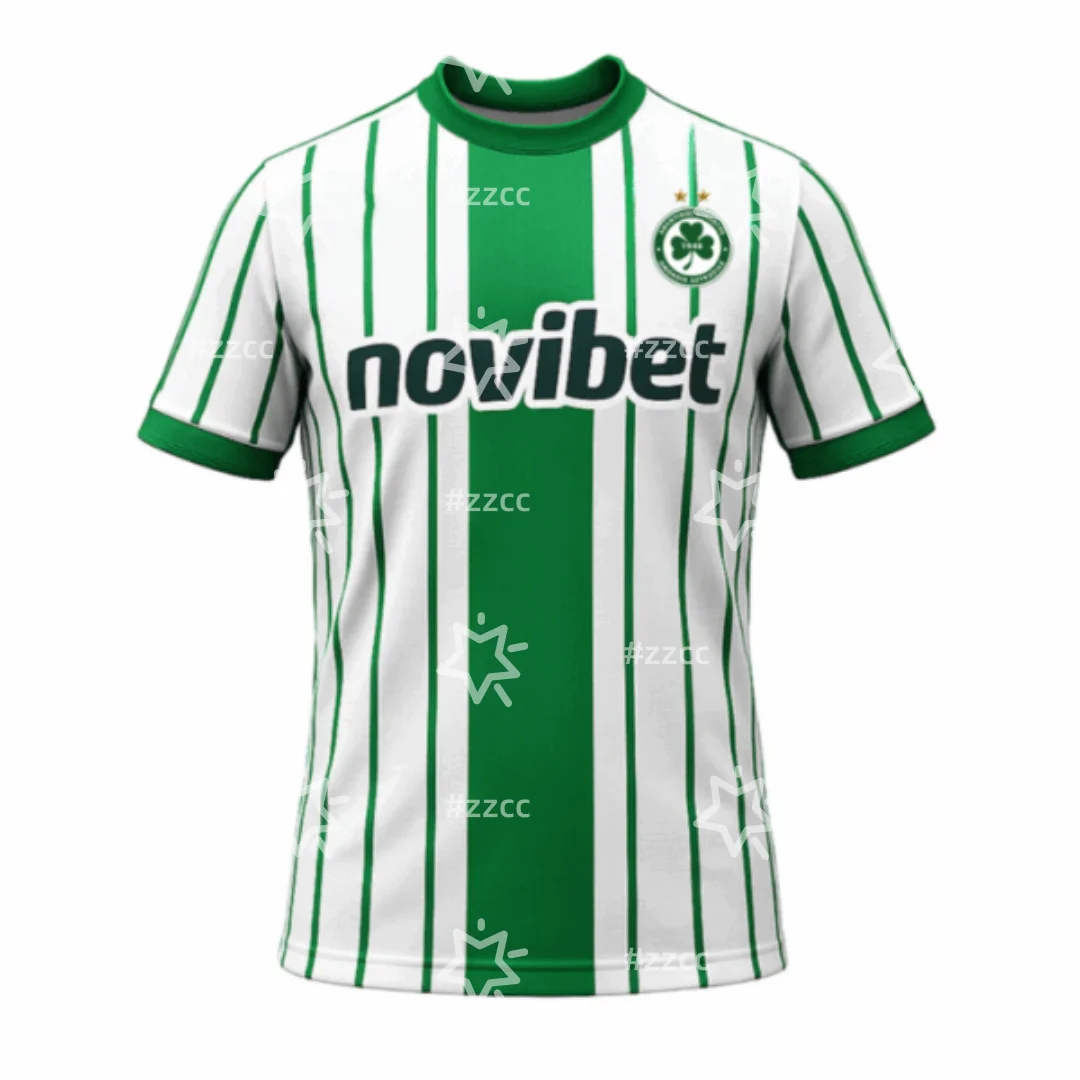 Camisa de Futebol do Omonia Nicosia FC 25-26, Presente para Fãs de Futebol, Conjunto de Treinamento, Camiseta Masculina de Verão, Camiseta Infantil, Camiseta de Praia