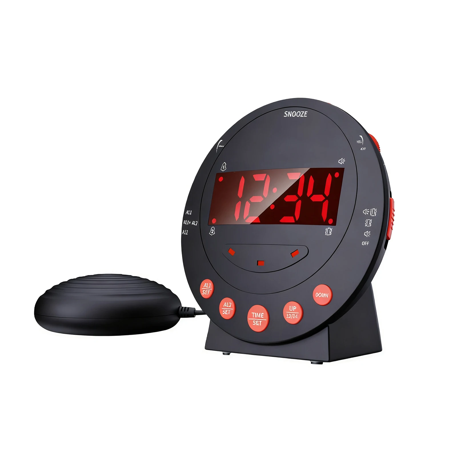 Bed Shaker Alarm Clock With Powerful Shaker Function Ensures Will Be Awake On Time