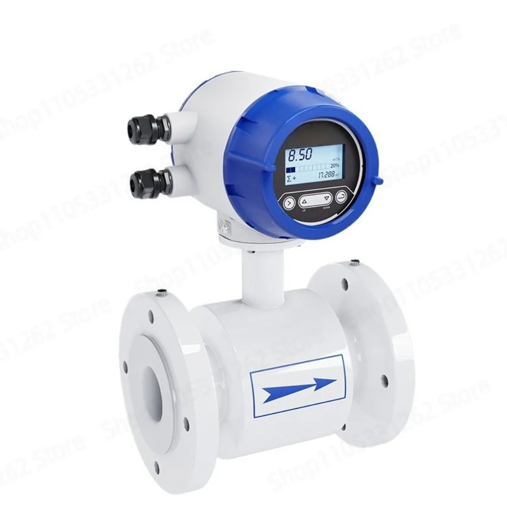 Pipeline Electromagnetic Flowmeter Intelligent Integrated Split Type High Precision For Wastewater Liquid DN50/100