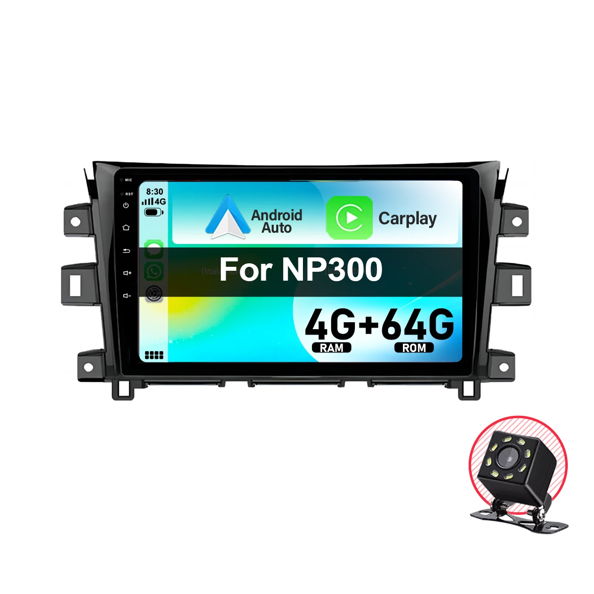Radio Multimedia Android 14 Reproductor de DVD para Auto para Nissan Navara Frontier NP300 2016-2022 Navegación con Video GPS