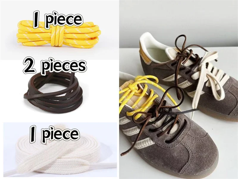 4-teiliges Set Vintage DIY MIU Bunte Schnürsenkel für Low-Top Canvas Sneaker Sport Casual Leder MIU Schnürsenkel Dropshipping – Detail 18