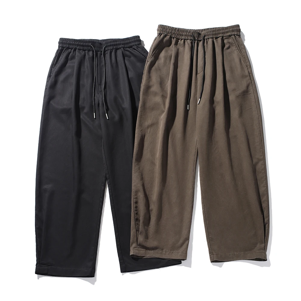 Outstanding American Style Loose Fit Casual Pants for Men Breathable Lyocell Fabric Summer Fashionable Straight Leg Trousers