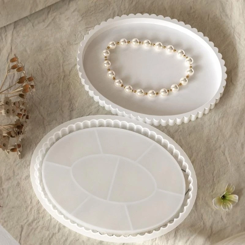 Stylish Oval Striped Resin Mold For Artistic DIY Projects And Storage