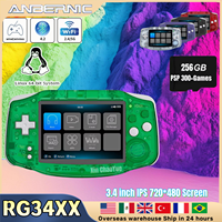 ANBERNIC RG34XX RG 34XX Retro Handheld Game Console Video Gaming Players 3.4 Inch IPS Screen Linux 64-bit 5G WiFi 256G PSP Gifts