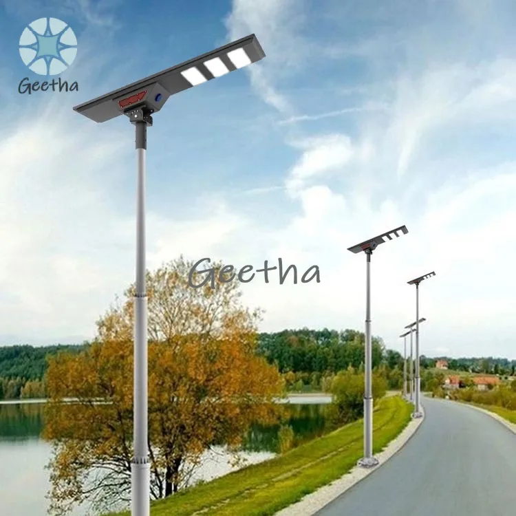 Pabrik Jual Terlaris Lampu Jalan Tenaga Surya All-in-one Tahan Air IP65 100W 150W Lampu Jalan Luar Ruangan Tenaga Surya