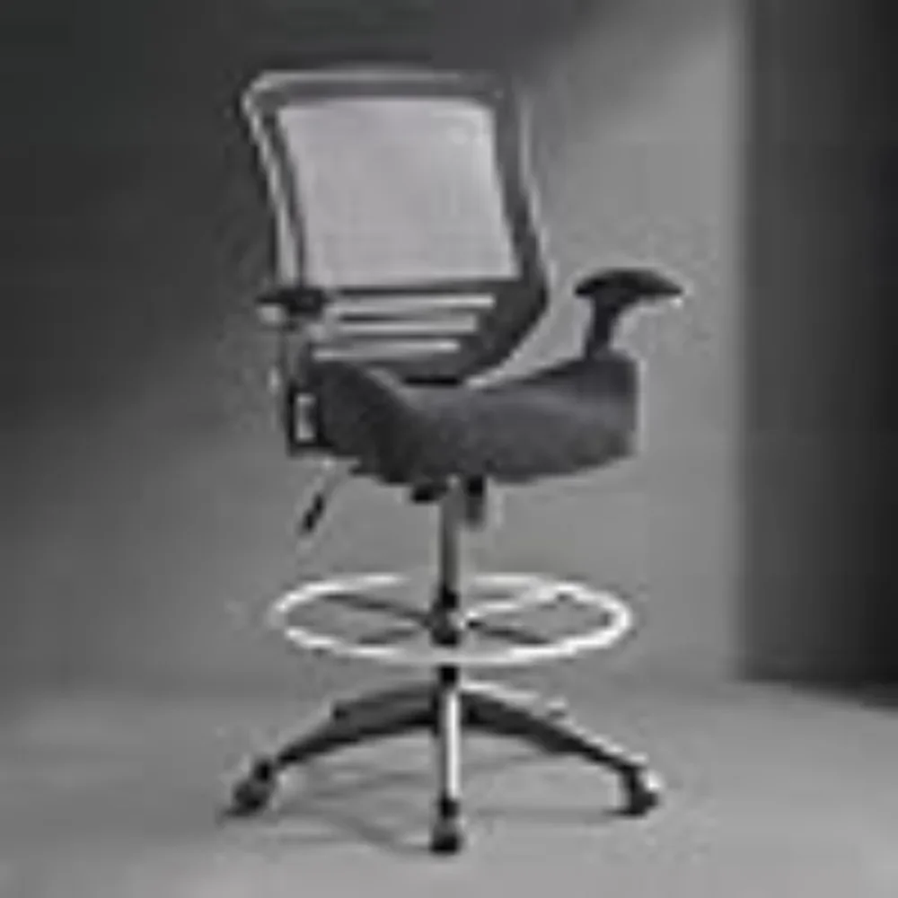 

400lbs Mesh Ergonomic Drafting Chair,Tall Office Chair, Standing Desk Chair,Height Adjustable Armrest,Lumbar Support,Foot Ring