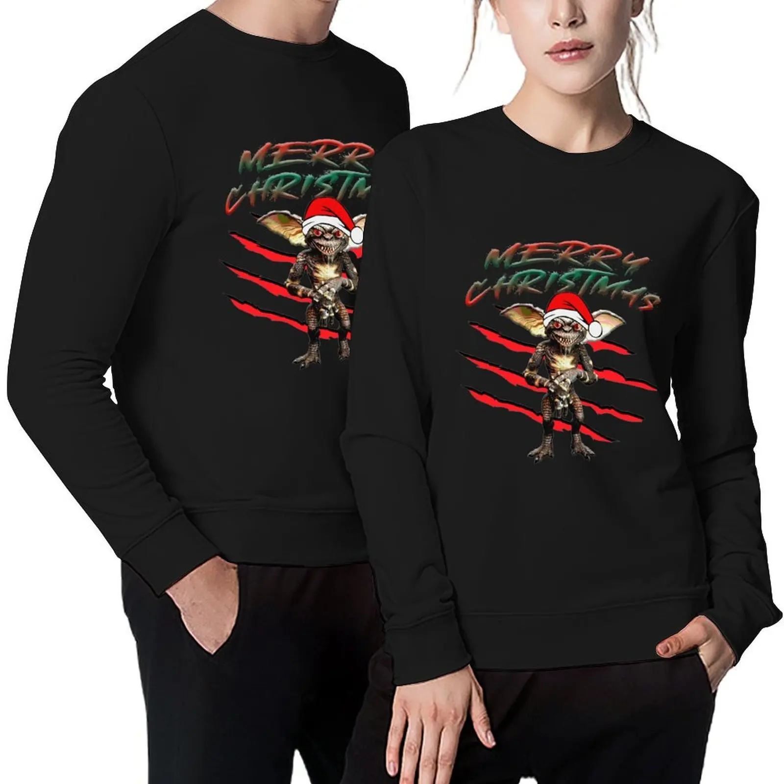 

Gremlins Merry Christmas Gremlins Merry Christmas Pullover mens clothing autumn men's sweat-shirt set oversize sweatshirts