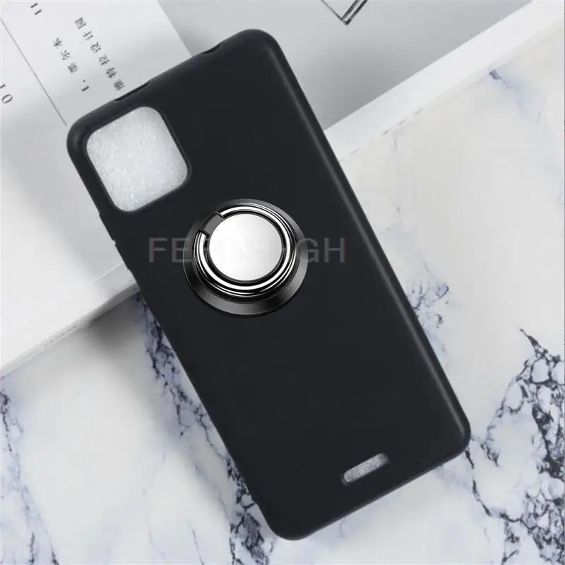 For Sky Devices Elite P55 Back Ring Holder Bracket Phone Case Smartphone TPU Soft Silicone Cover For Sky Devices Elite P55