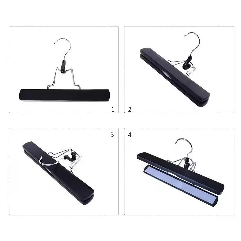 Wig Display Storage Holder Durable Space-saving with Solid Wood Hanger Non-slip Clips for Travel Home Salon Organization