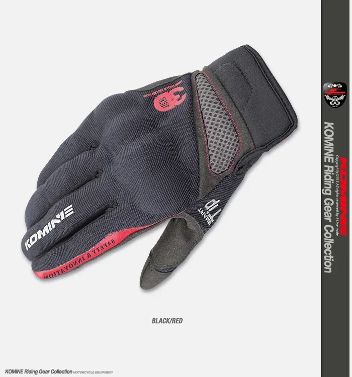 Komine GK 163 Summer 3D Mesh Protective Motorcycle Gloves Motocross Motorbike Glove