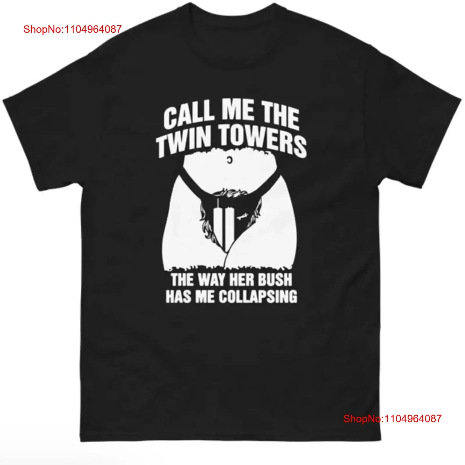 تي شيرت Call Me The Twin Towers Way Her Bush له انهيار تي شيرت عتيق مغسول وممتد ملابس الشارع الشهير ملابس مصممة قابلة للتنفس #1