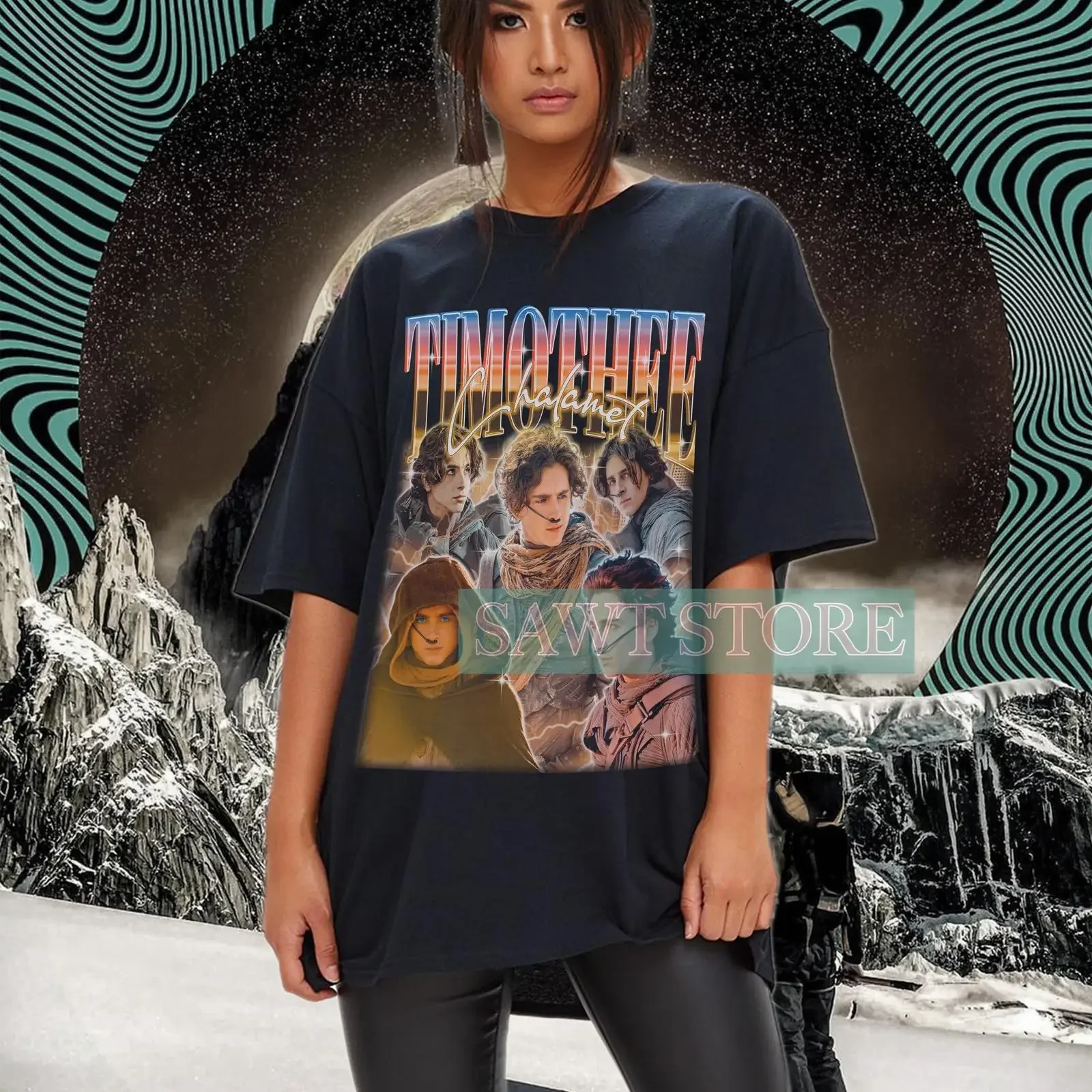 Vintage Timothee Chalamet T Shirt 90s Retro Celebrity Tribute Casual Top for Fans vintage Washed Top For Everyday Wear fashion