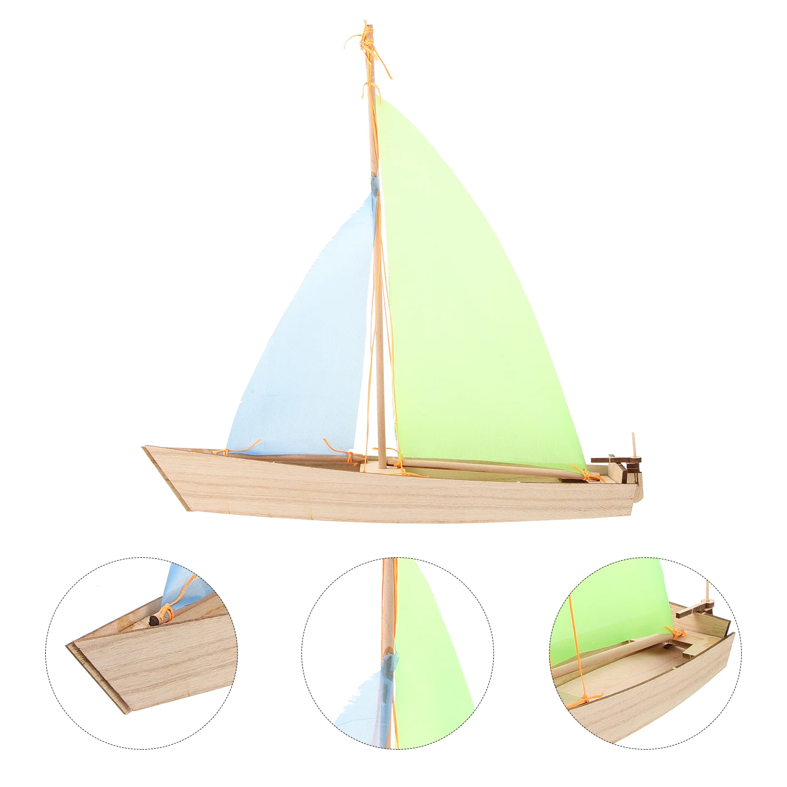 Wooden Sailboat Assembly Toy Cultivates Mental Hand Eye Coordination Kids Woodcraft Educational Model Paintable Simple