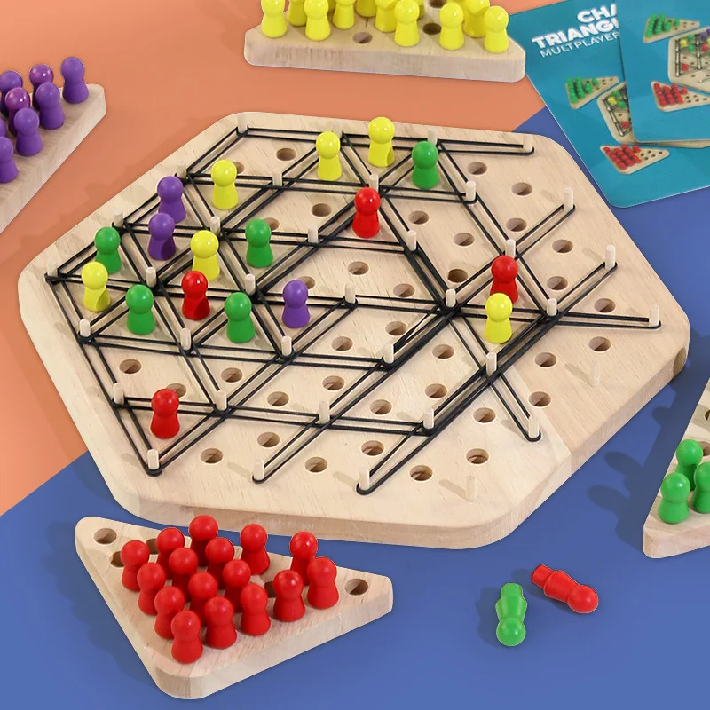 Brain Teaser & Logic Enhancer! Chain Triangle Chess, geometrisch strategiespel, ruimtelijke denktraining, logisch redeneren