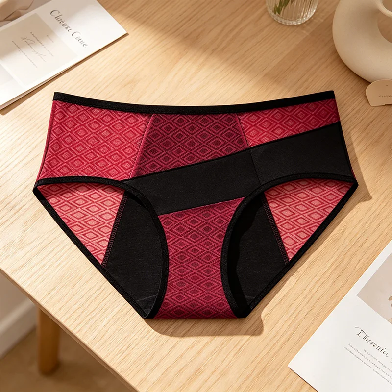3-Pack Teen Girls Period Underwear Leak Proof Soft Breathable Menstrual Panties Washable Reusable Physiological Briefs
