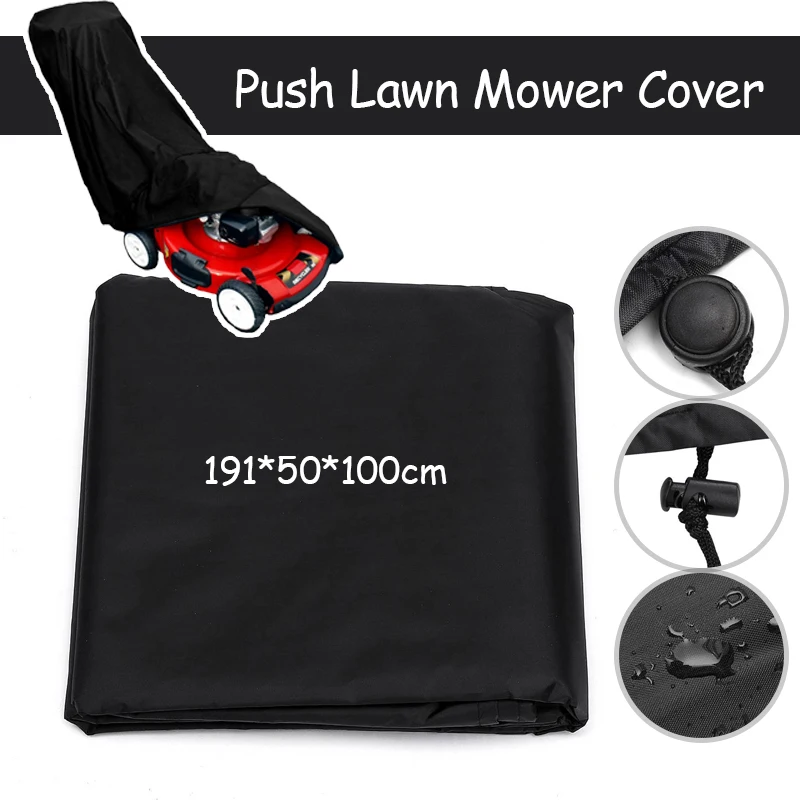 Lawn Mower Dust Cover Waterproof Lawn Mower Tarpaulin Outdoor Sun UV Protection Snow Rain Dustproof Universal Cover