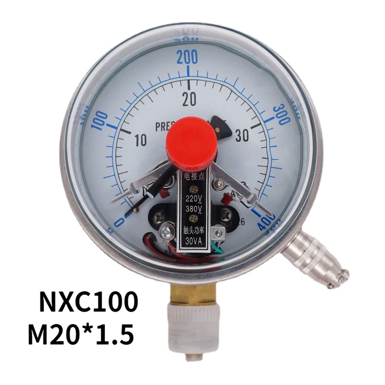 

YNXC100 -0.1-100mpa M20*1.5 Stainless Steel Magnetic Assisted Shock Proof Electric Contact Pressure Gauge