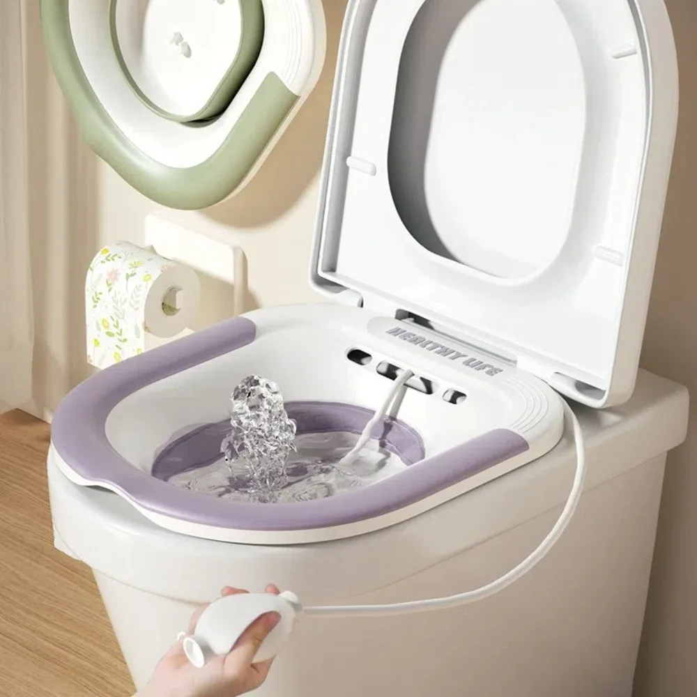 Squat-free Folding Toilet Basin Flushing Model Deepen Hemorrhoid Patient Care Basin Cleaning Immersion Soaking Bathtub