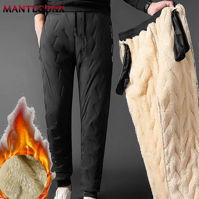 

Утепленные зимние брюки для мужчин, брюки с термоподкладкой, мужские спортивные штаны для бега, флисовые теплые зимние мужские брюки, повседневная осенняя одежда
