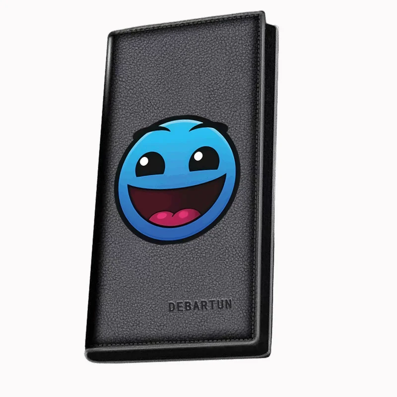 

Синее лицо, улыбка, выражение, счастливые мужские длинные кошельки, деловой стильный дизайн с принтом, повседневное использование, Рождество, День святого Валентина, Отца D