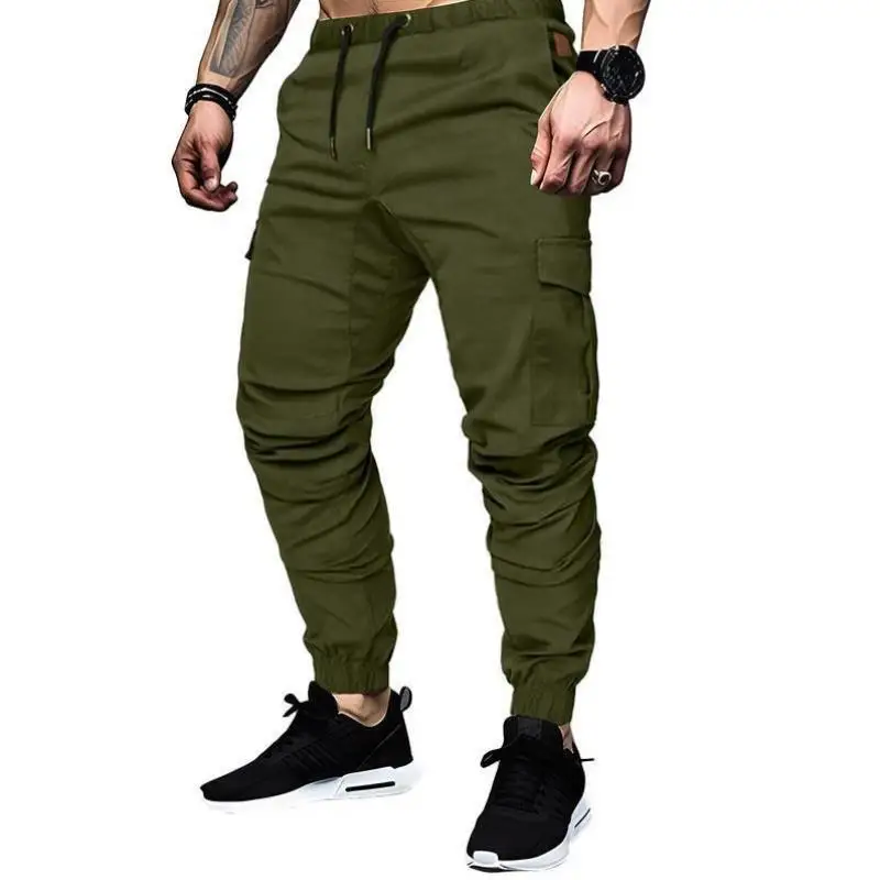 

Faionable Cotton Men's Casual Pants High Waist Straight Leg Casual Trousers ex High Street Sle Winter Collection