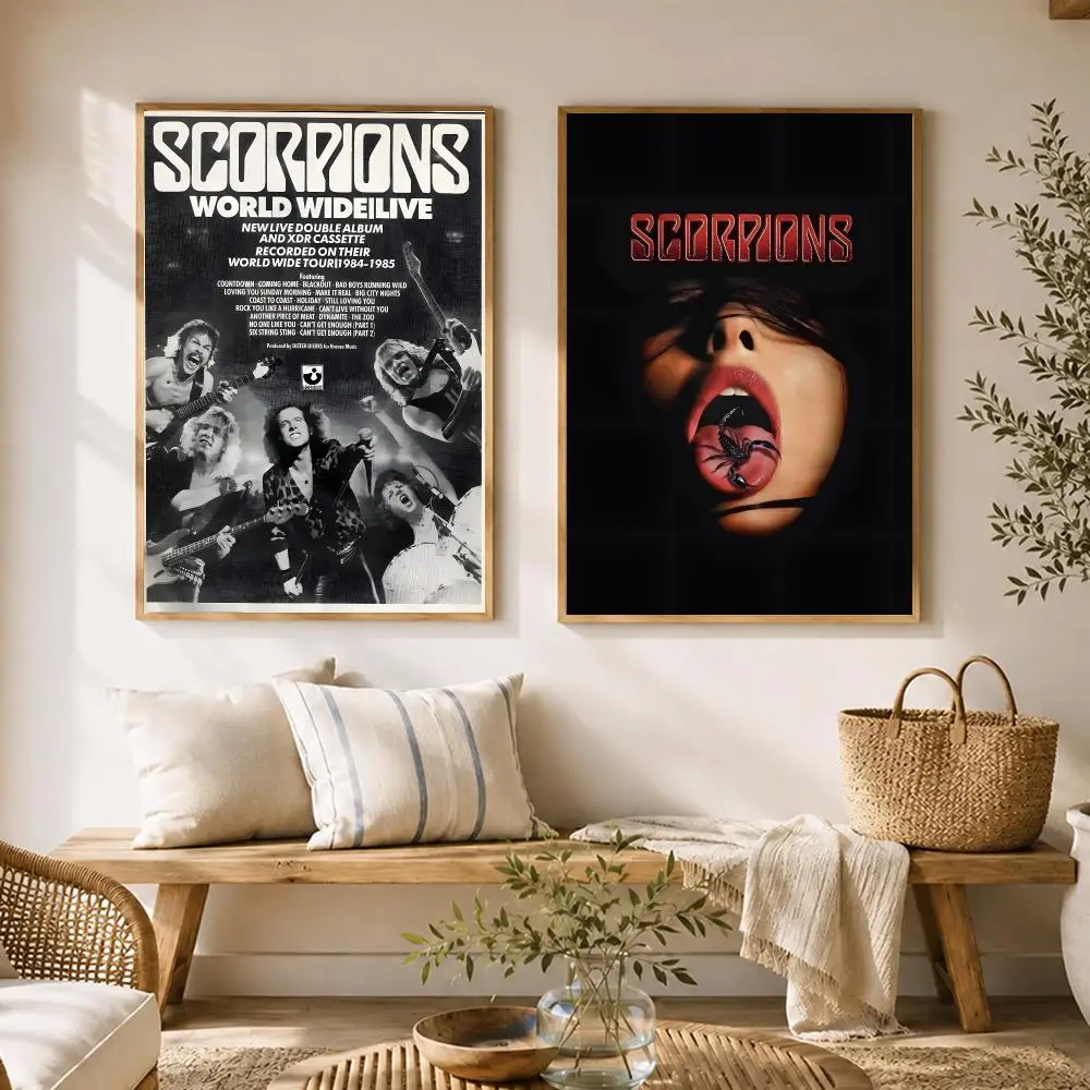 Rock Band Scorpions Poster HD poster wall art self-stick no-residue for home cafe office great gift