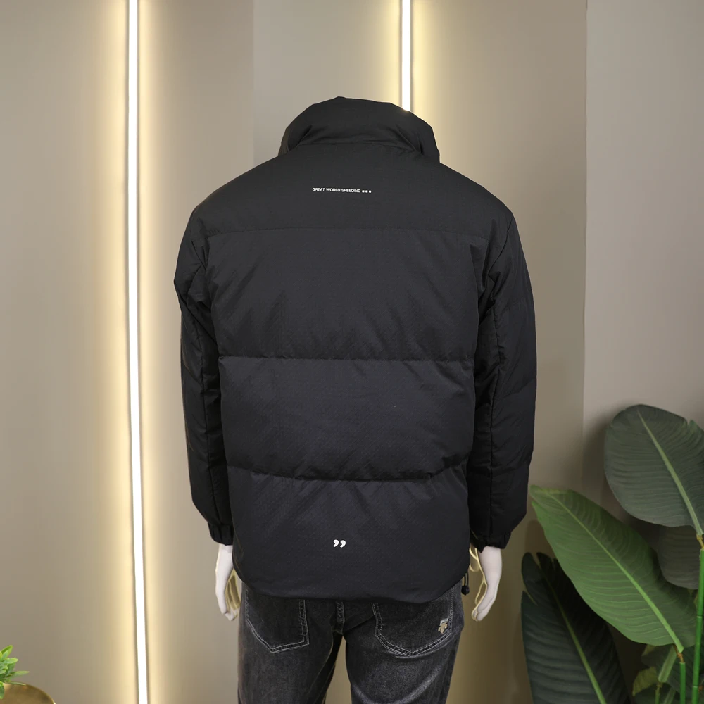 السترات المبطنة بالقطن للرجال في الشتاء ذات جودة عالية ودافئة ومقاومة للبرد، مع ياقة واقفة وتصميم بسيط #5