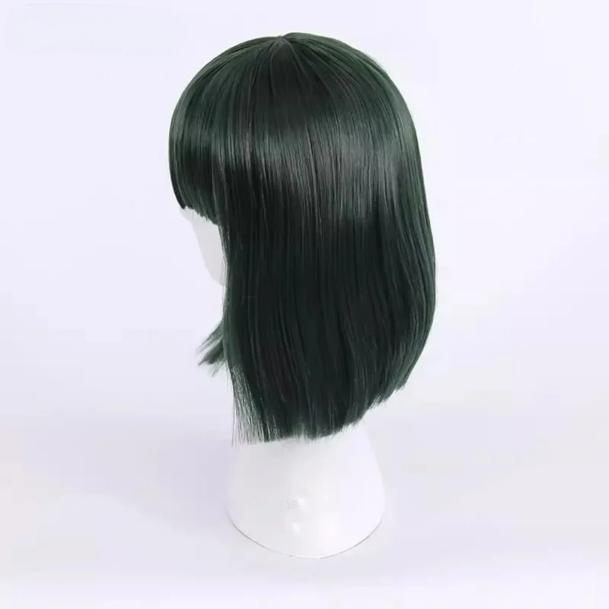 Peruka Anime Cosplay Fubuki Damska Krótkie Włosy Głęboki Zielony Bob Peruki Halloween Party Kostium Świąteczny Festiwal Syntetyczne Peruki