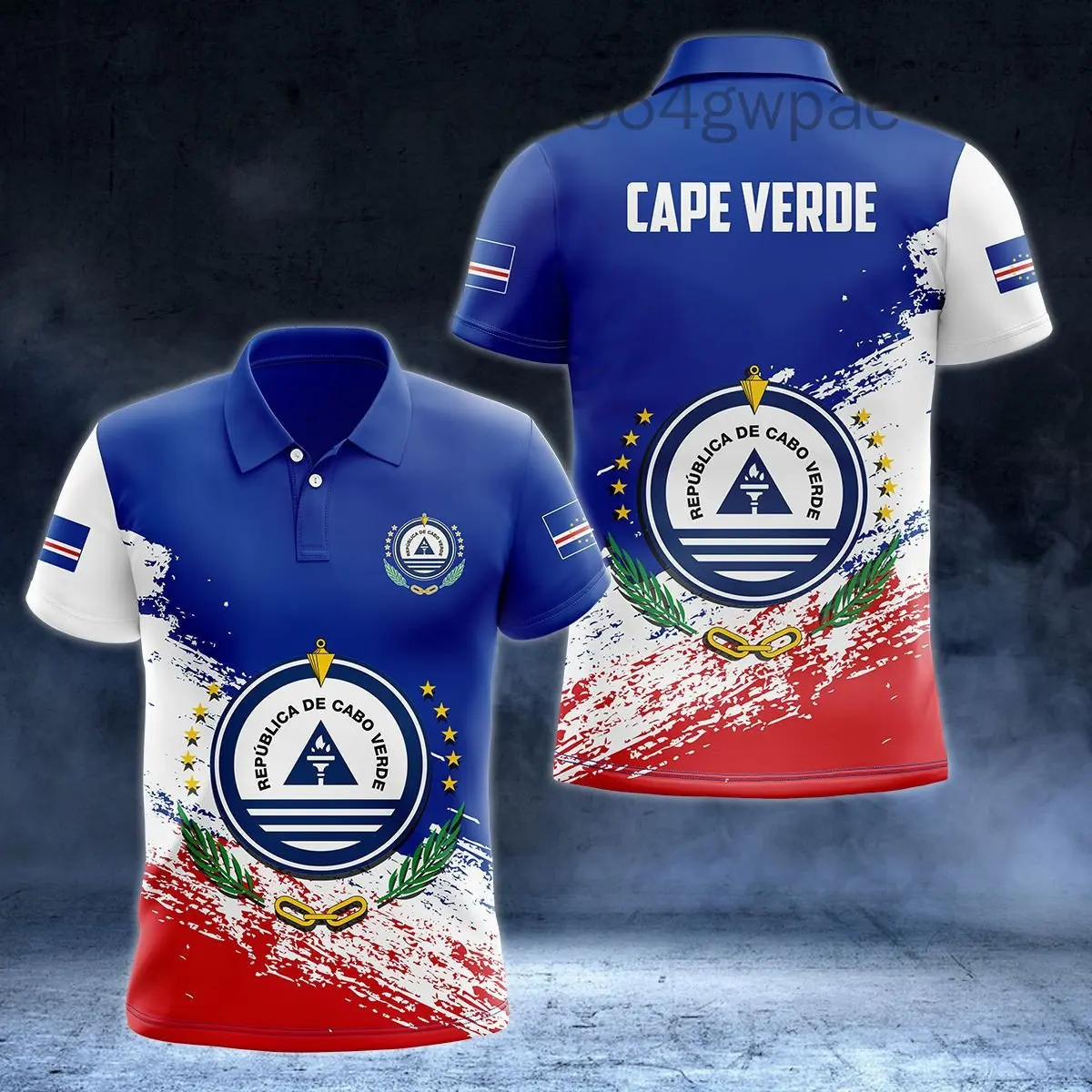 Africa Cape Verde Map Flag 3D Printed Polo Shirts For Men National Emblem Short Sleeve Patriotic Coat Of Arms POLO Shirt Jersey