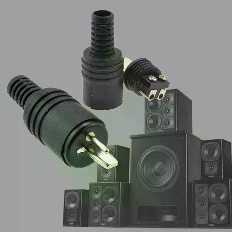 2 pin DIN Plug Speaker and HiFi Connector Screw Terminals [2 Pack]