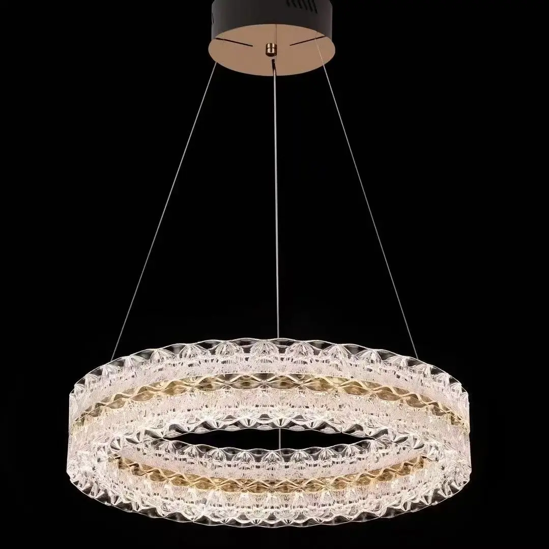 Galaxy Sky Hanging Living Room Pendant, Restaurant Pendant, Modern Light Luxury Bar Restaurant Light, Circle Light