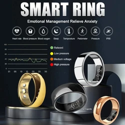 Fitness Tracker Smart Ring Health Heart Rate Monitor Smart Finger Digital Rings Blood Oxygen Sleeping Pedometer Body Temperature